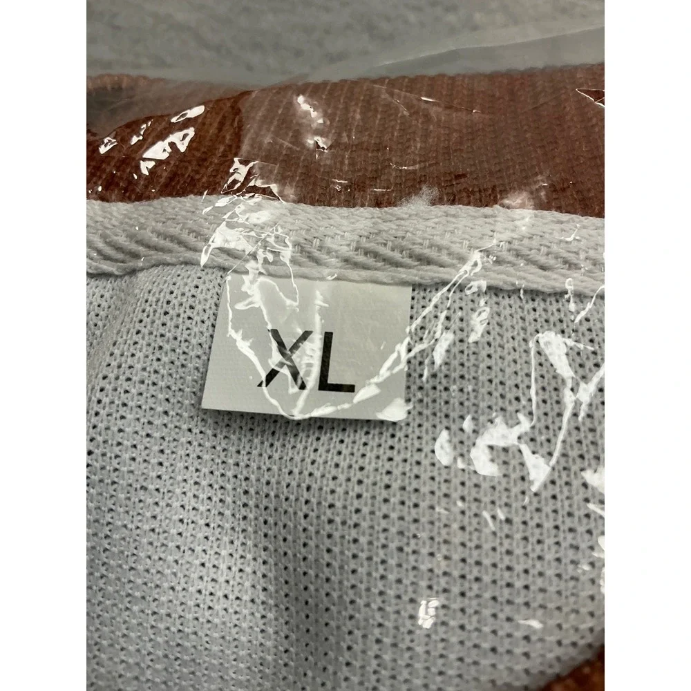 Ribbed Quarter‎ Zip Freedom Graphic Pullover XL Grey Streetwear NWT